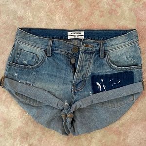 One x OneTeaspoon denim Bandits shorts